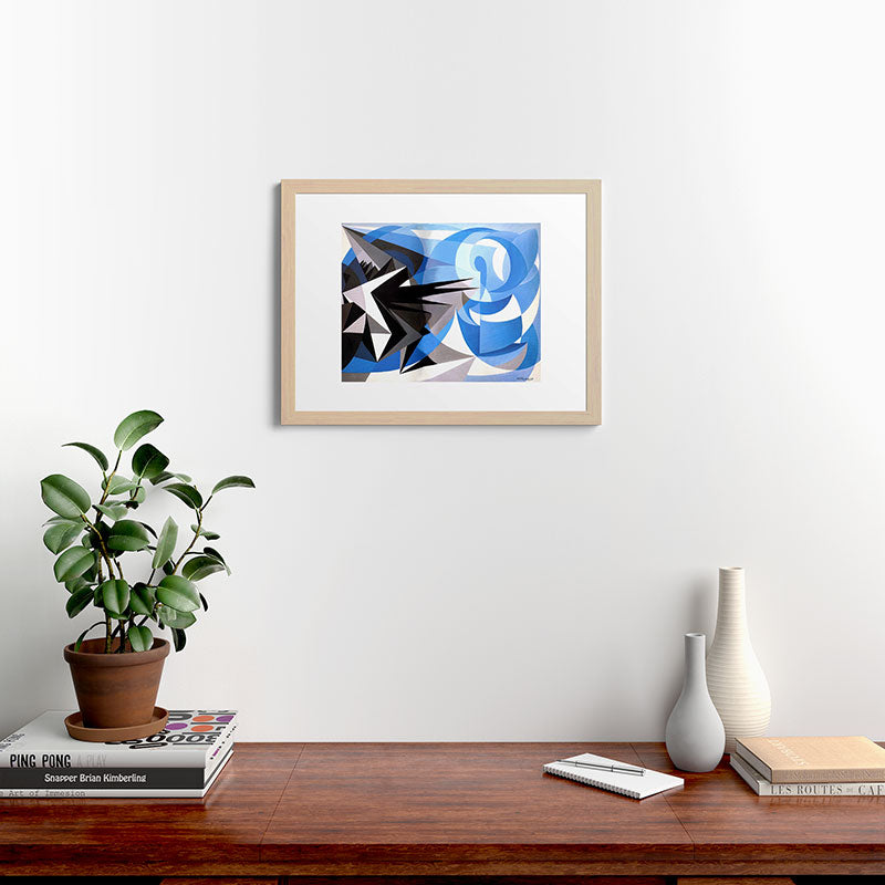"Pessimism and Optimism" by Giacomo Balla, 1923 Framed Art Print