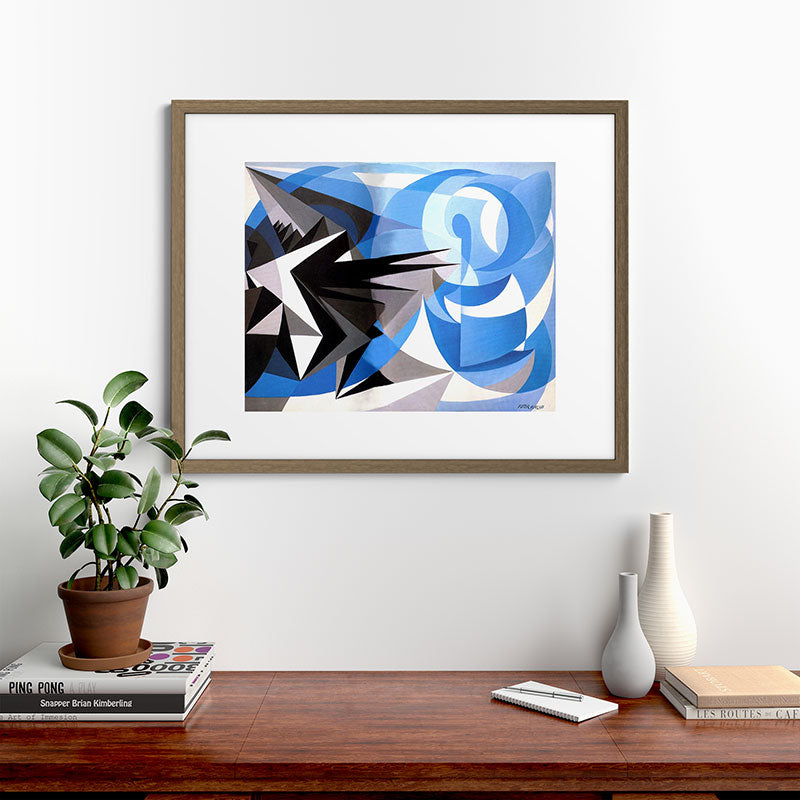 "Pessimism and Optimism" by Giacomo Balla, 1923 Framed Art Print
