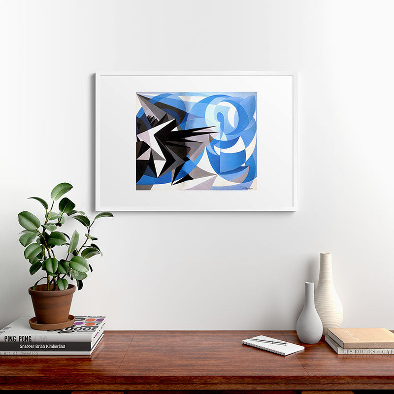 "Pessimism and Optimism" by Giacomo Balla, 1923 Framed Art Print