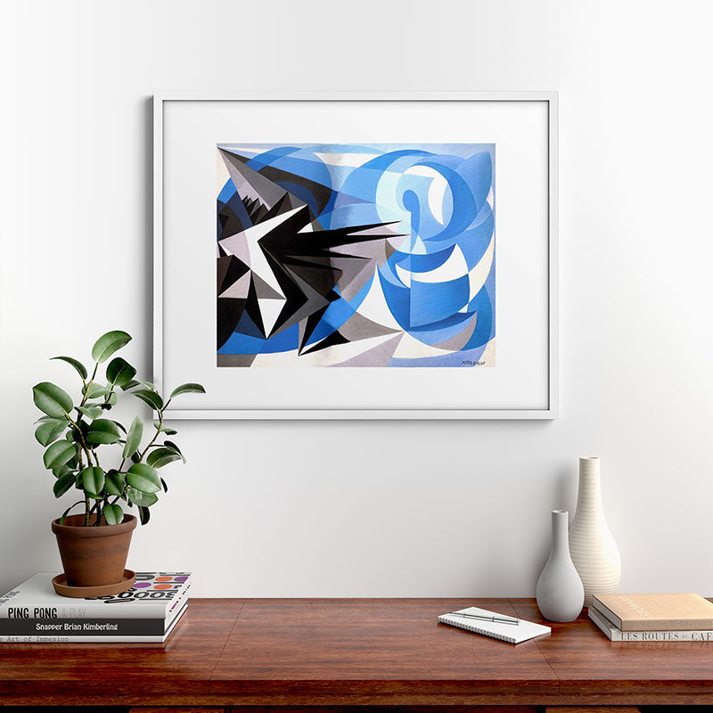 "Pessimism and Optimism" by Giacomo Balla, 1923 Framed Art Print