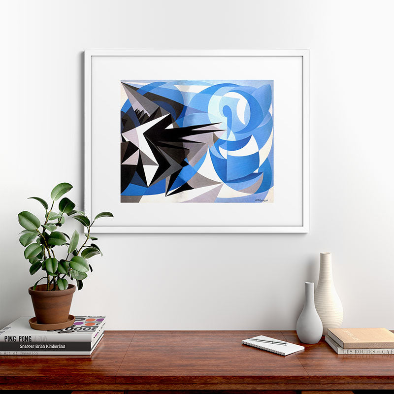 "Pessimism and Optimism" by Giacomo Balla, 1923 Framed Art Print