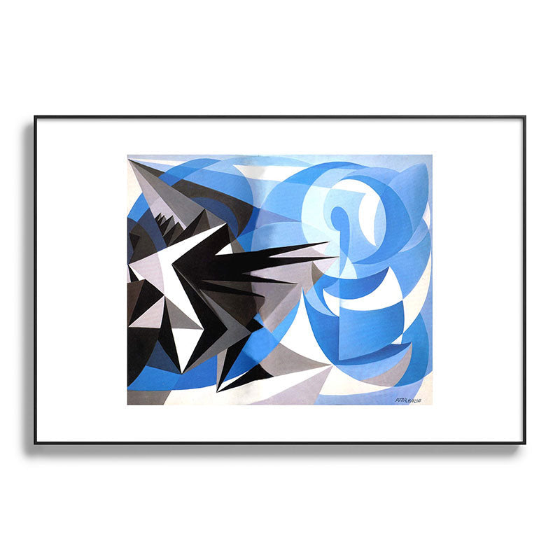 "Pessimism and Optimism" by Giacomo Balla, 1923 Framed Art Print