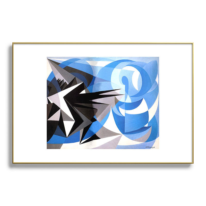"Pessimism and Optimism" by Giacomo Balla, 1923 Framed Art Print