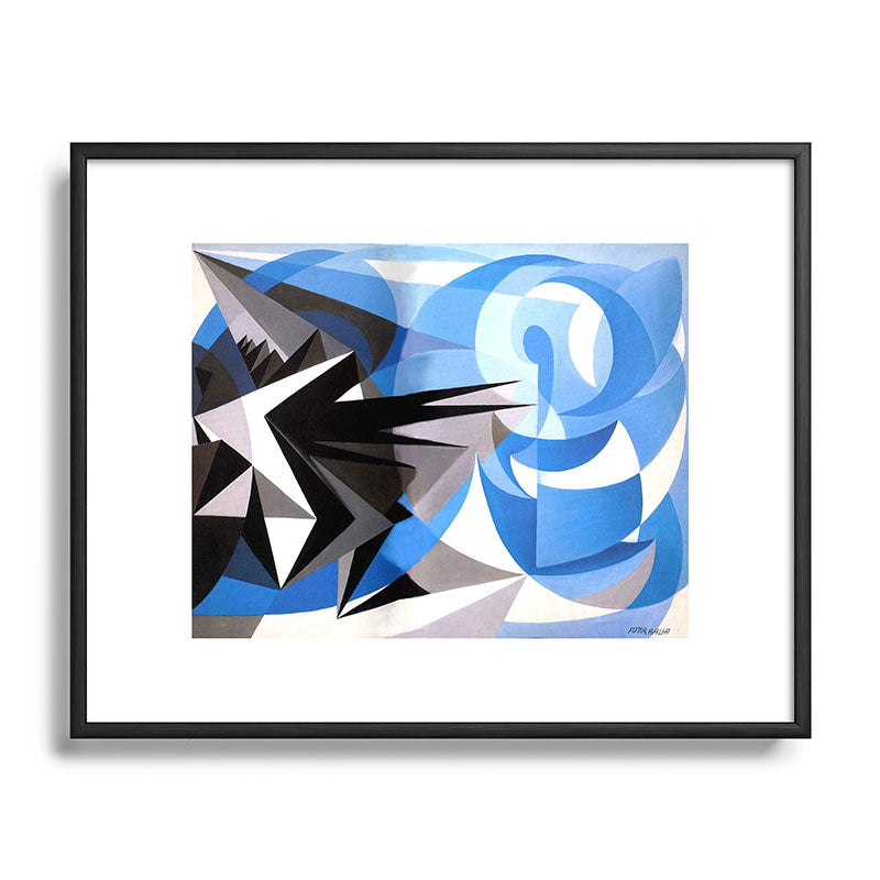 "Pessimism and Optimism" by Giacomo Balla, 1923 Framed Art Print