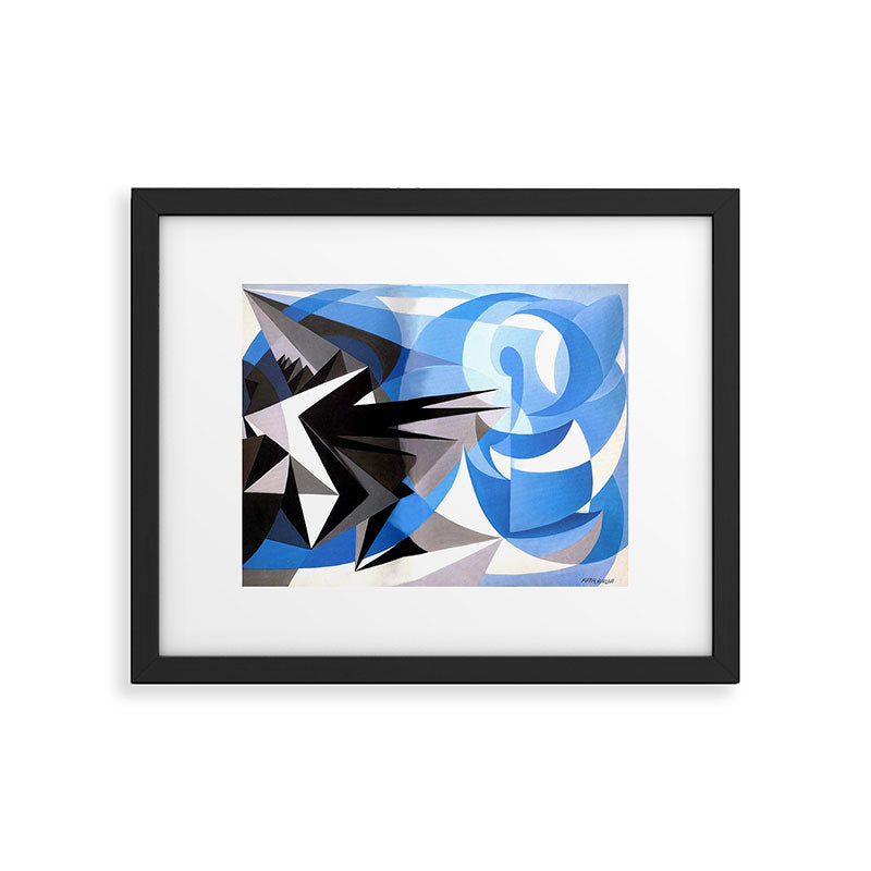 "Pessimism and Optimism" by Giacomo Balla, 1923 Framed Art Print
