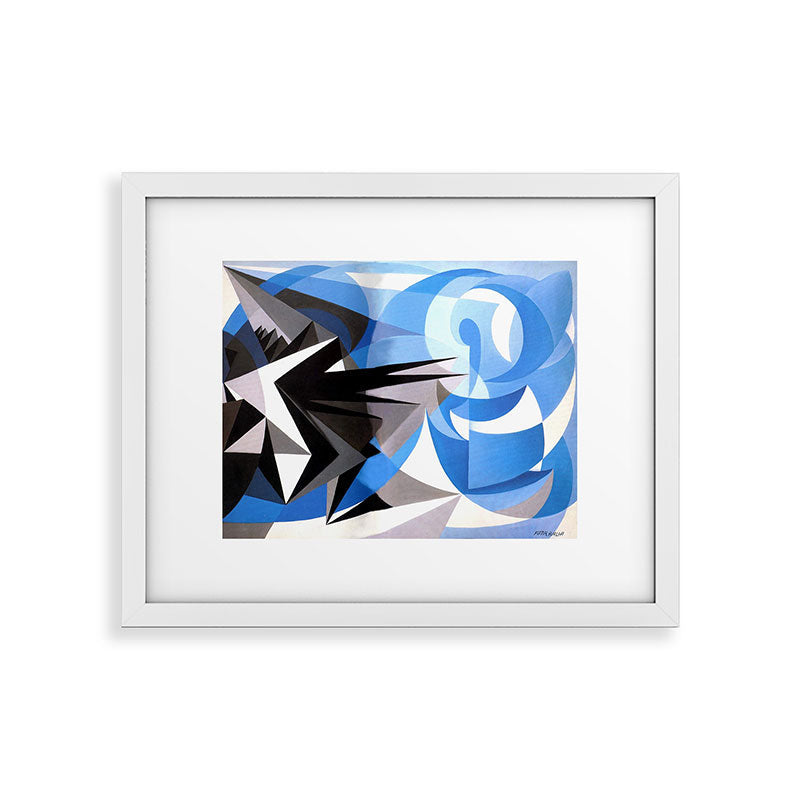 "Pessimism and Optimism" by Giacomo Balla, 1923 Framed Art Print