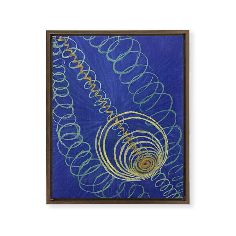 "Primordial Chaos" by Hilma af Klint (1906-1907) Framed Canvas Print
