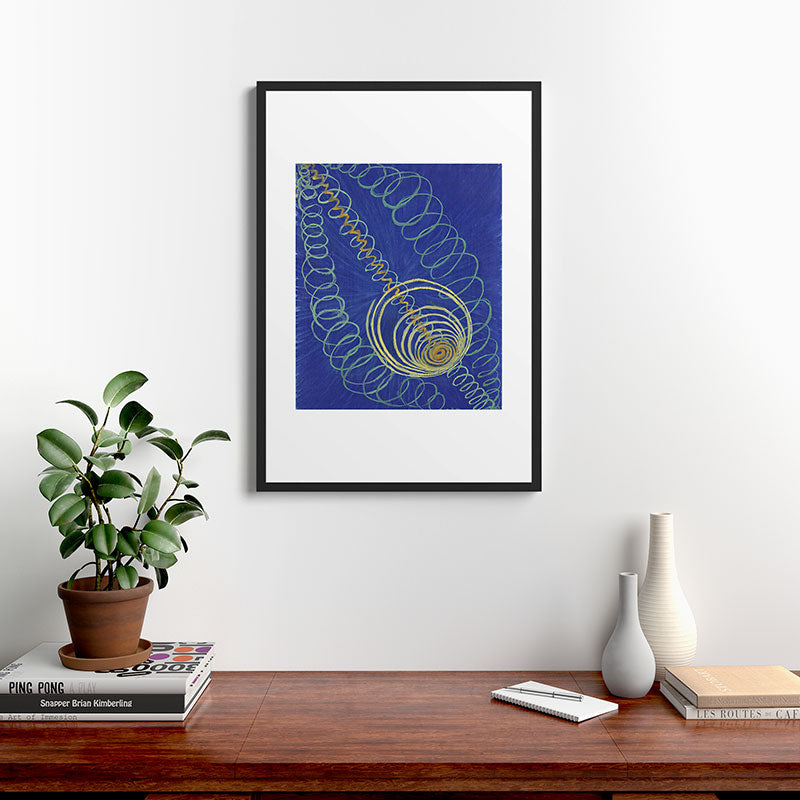 "Primordial Chaos" by Hilma af Klint (1906-1907) Framed Art Print