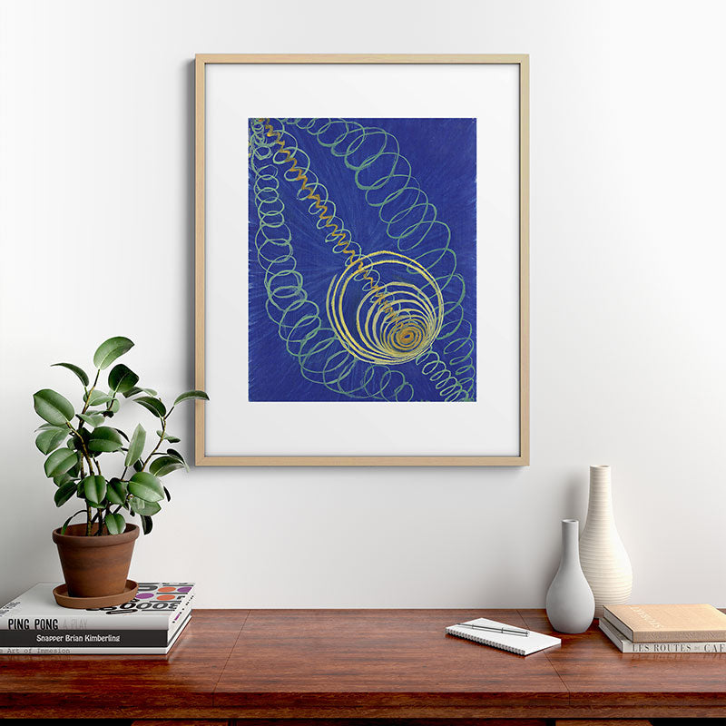 "Primordial Chaos" by Hilma af Klint (1906-1907) Framed Art Print
