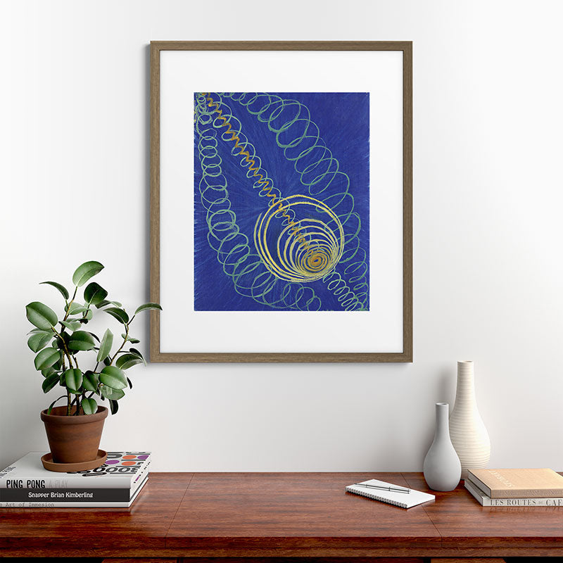 "Primordial Chaos" by Hilma af Klint (1906-1907) Framed Art Print