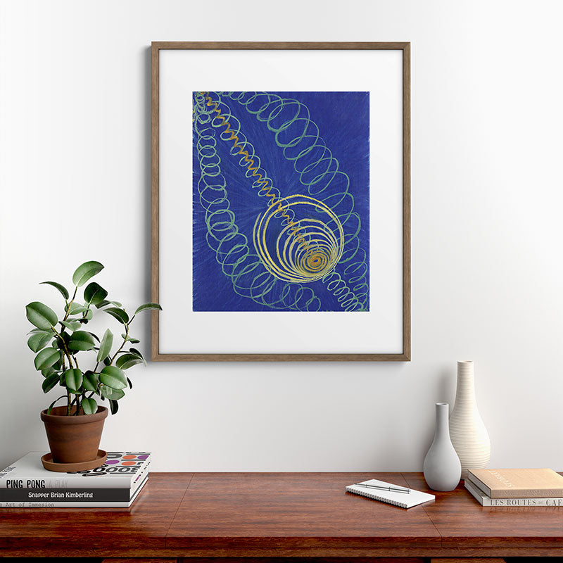 "Primordial Chaos" by Hilma af Klint (1906-1907) Framed Art Print