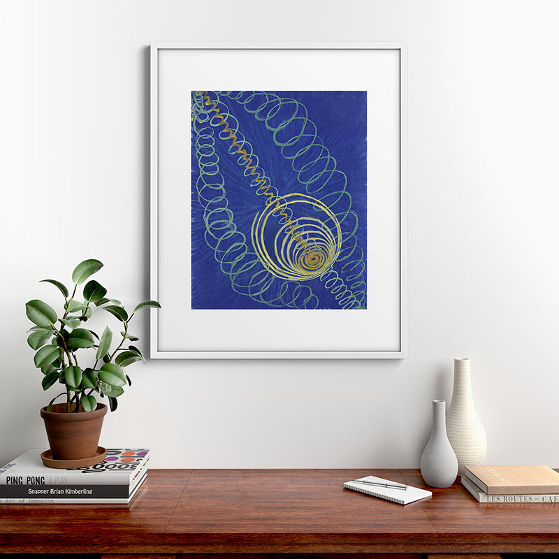 "Primordial Chaos" by Hilma af Klint (1906-1907) Framed Art Print