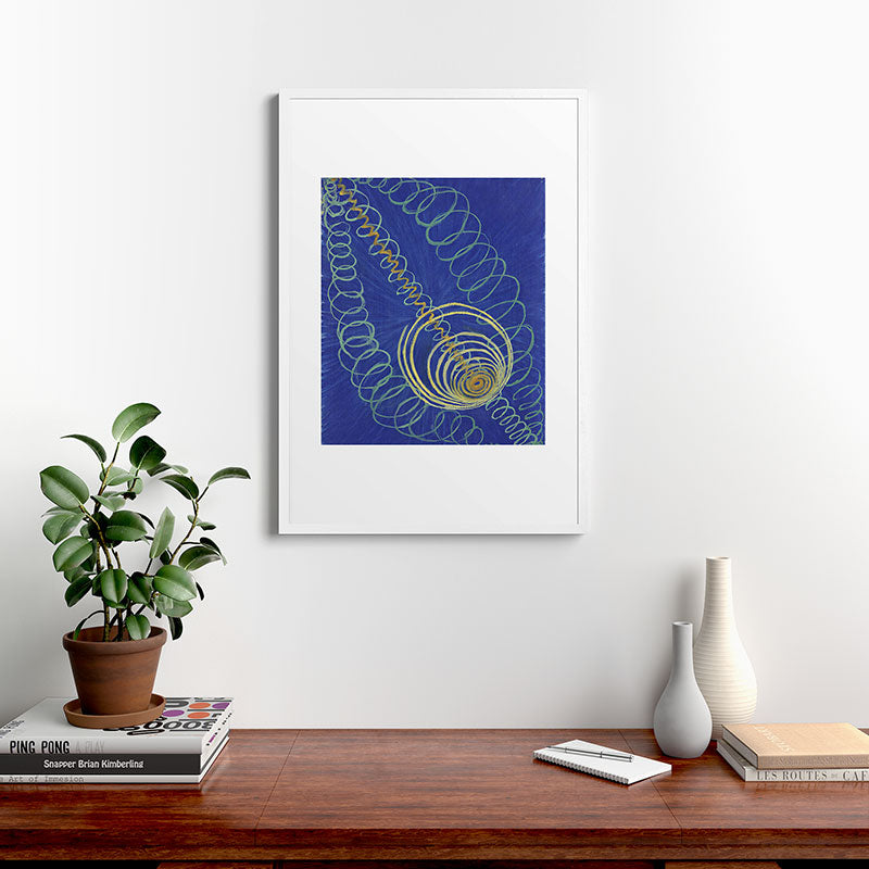 "Primordial Chaos" by Hilma af Klint (1906-1907) Framed Art Print
