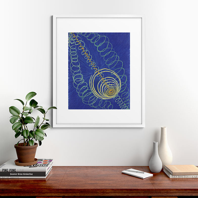 "Primordial Chaos" by Hilma af Klint (1906-1907) Framed Art Print