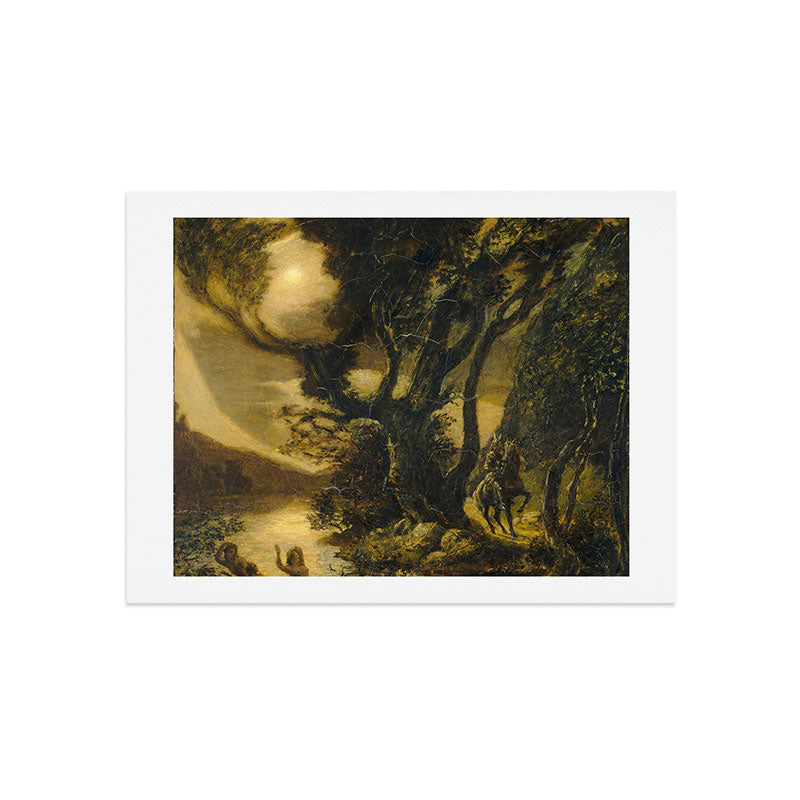 "Siegfried and the Rhine Maidens" by Albert Pinkham Ryder (1888/1891) Art Print