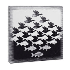 "Sky and Water I" by M.C. Escher Canvas Print