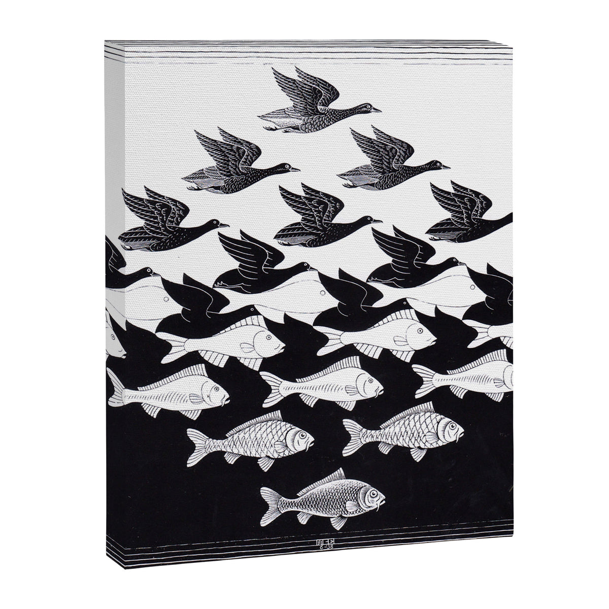 "Sky and Water I" by M.C. Escher Canvas Print