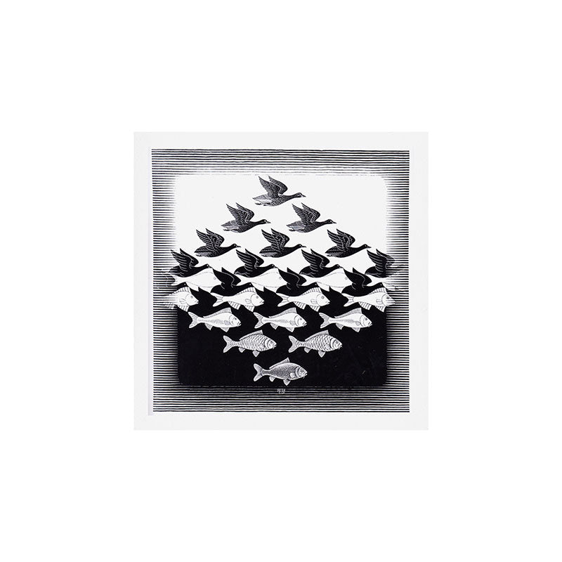 "Sky and Water I" by M.C. Escher Art Print