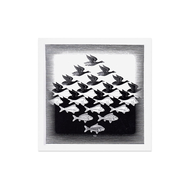 "Sky and Water I" by M.C. Escher Art Print
