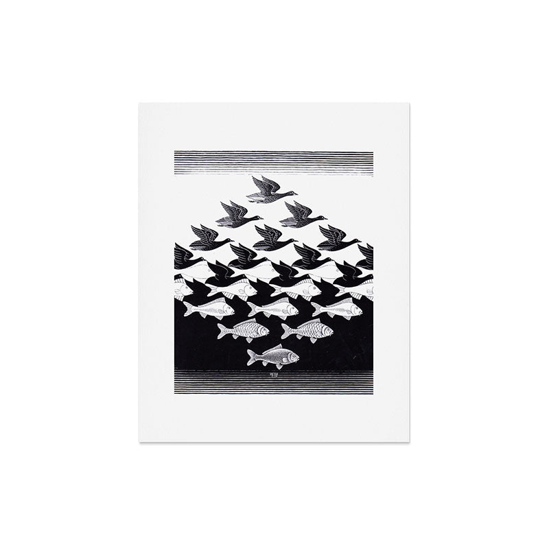 "Sky and Water I" by M.C. Escher Art Print