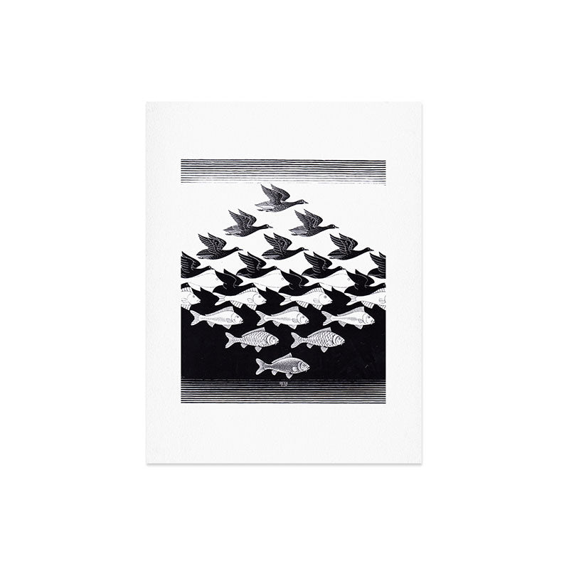 "Sky and Water I" by M.C. Escher Art Print