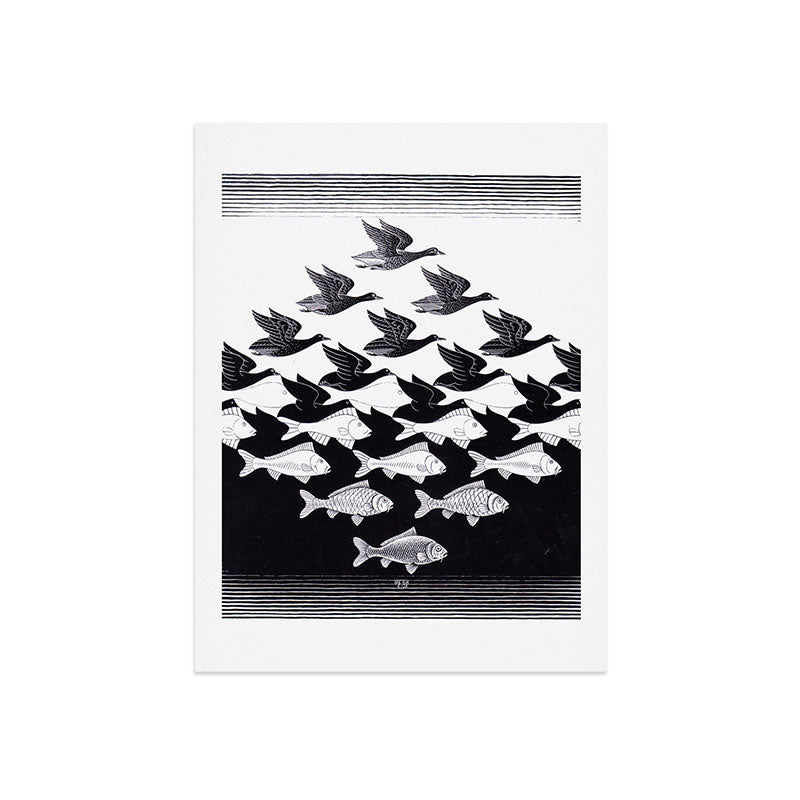 "Sky and Water I" by M.C. Escher Art Print