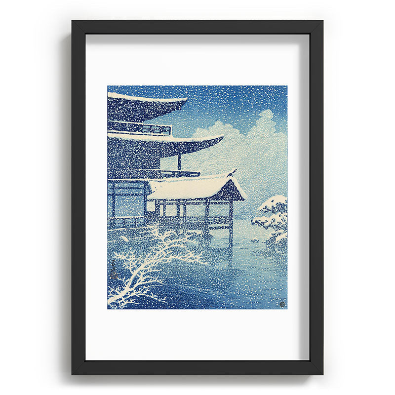 "Snow on Lake" by Hasui Kawase, 1922 Framed Art Print