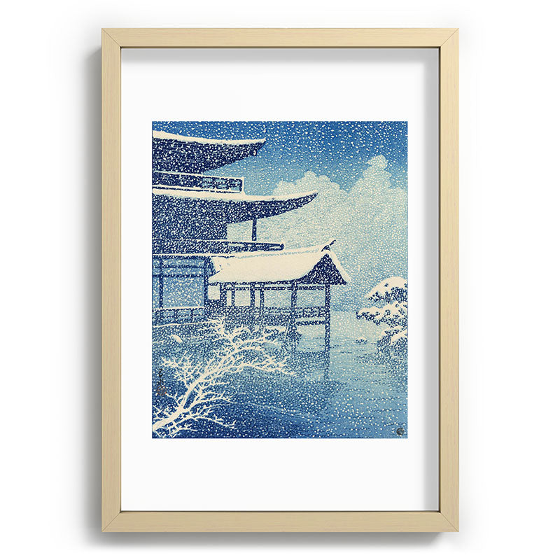 "Snow on Lake" by Hasui Kawase, 1922 Framed Art Print