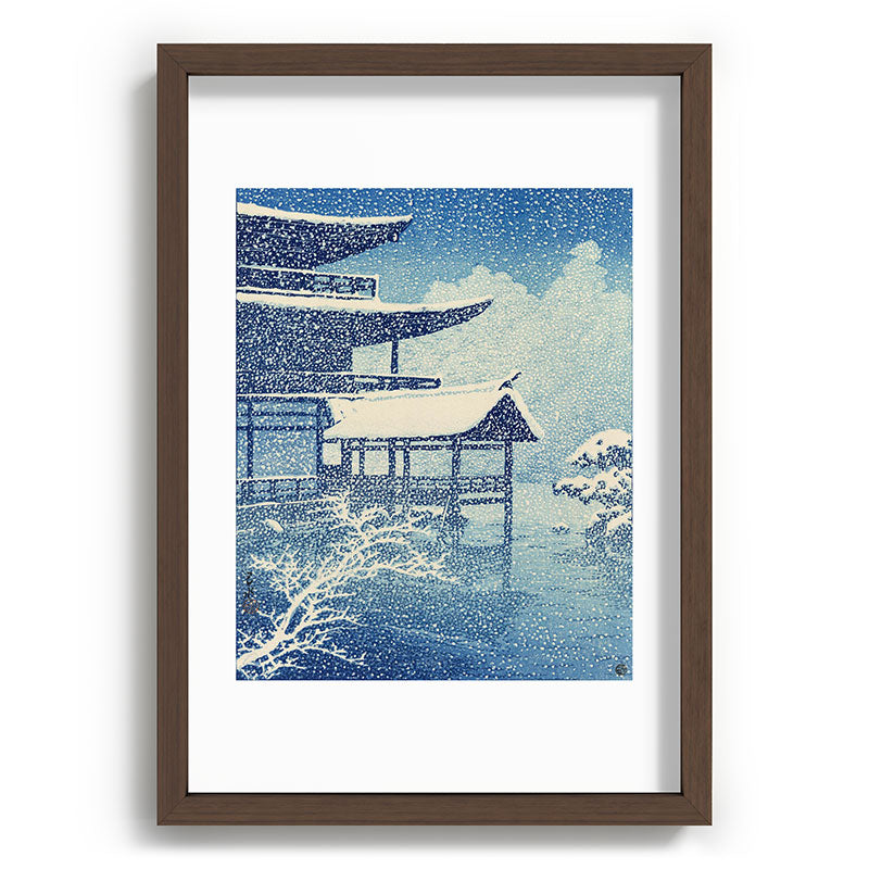 "Snow on Lake" by Hasui Kawase, 1922 Framed Art Print