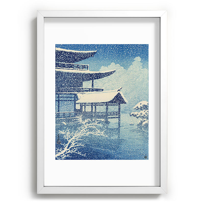 "Snow on Lake" by Hasui Kawase, 1922 Framed Art Print