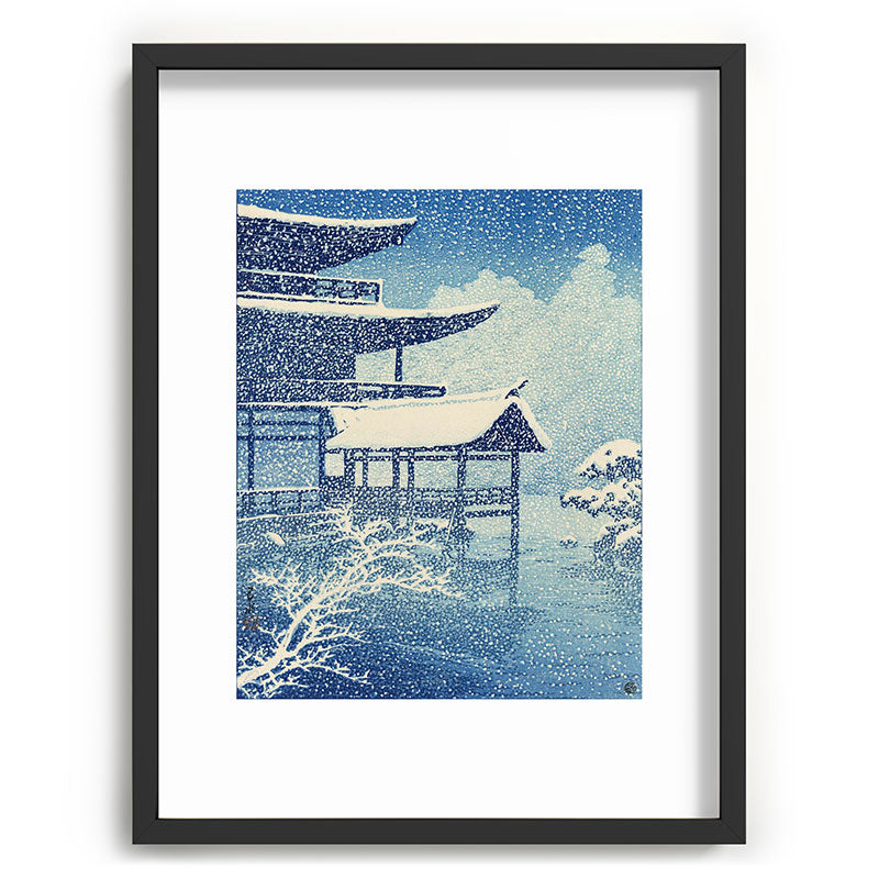 "Snow on Lake" by Hasui Kawase, 1922 Framed Art Print