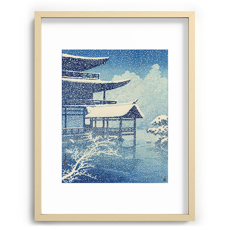 "Snow on Lake" by Hasui Kawase, 1922 Framed Art Print