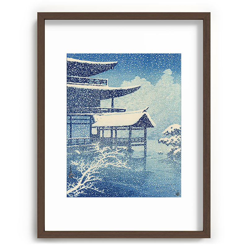 "Snow on Lake" by Hasui Kawase, 1922 Framed Art Print