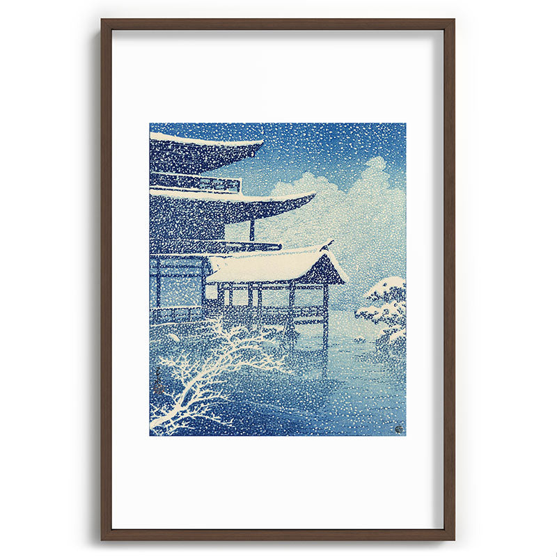 "Snow on Lake" by Hasui Kawase, 1922 Framed Art Print