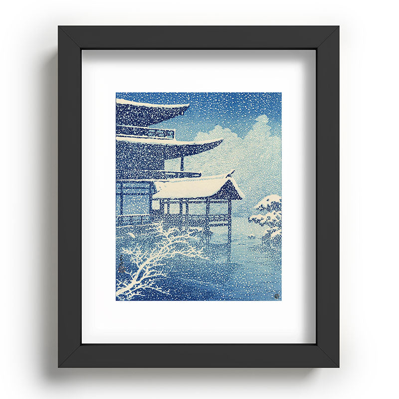 "Snow on Lake" by Hasui Kawase, 1922 Framed Art Print