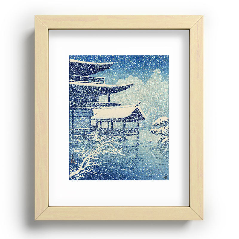 "Snow on Lake" by Hasui Kawase, 1922 Framed Art Print