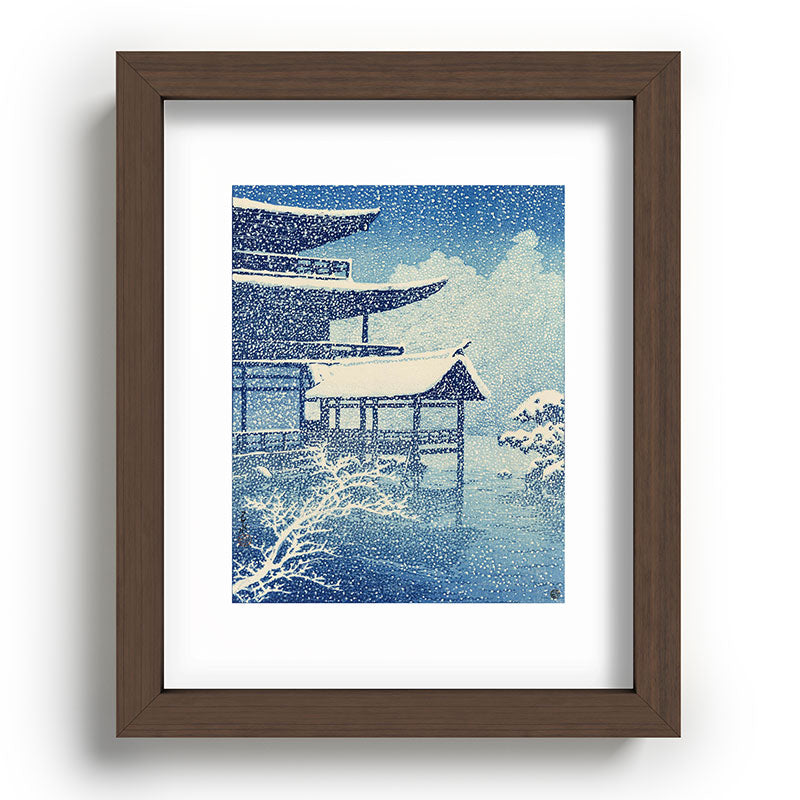 "Snow on Lake" by Hasui Kawase, 1922 Framed Art Print