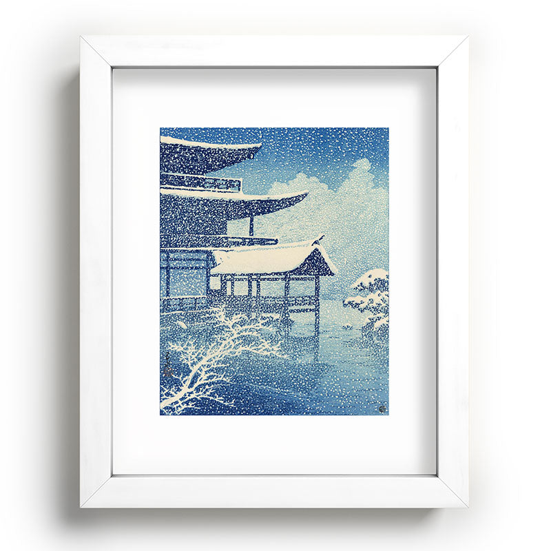 "Snow on Lake" by Hasui Kawase, 1922 Framed Art Print