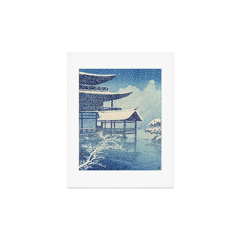 "Snow on Lake" by Hasui Kawase, 1922 Art Print