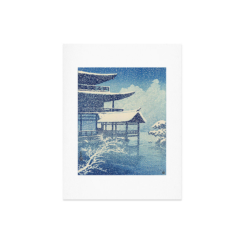 "Snow on Lake" by Hasui Kawase, 1922 Art Print