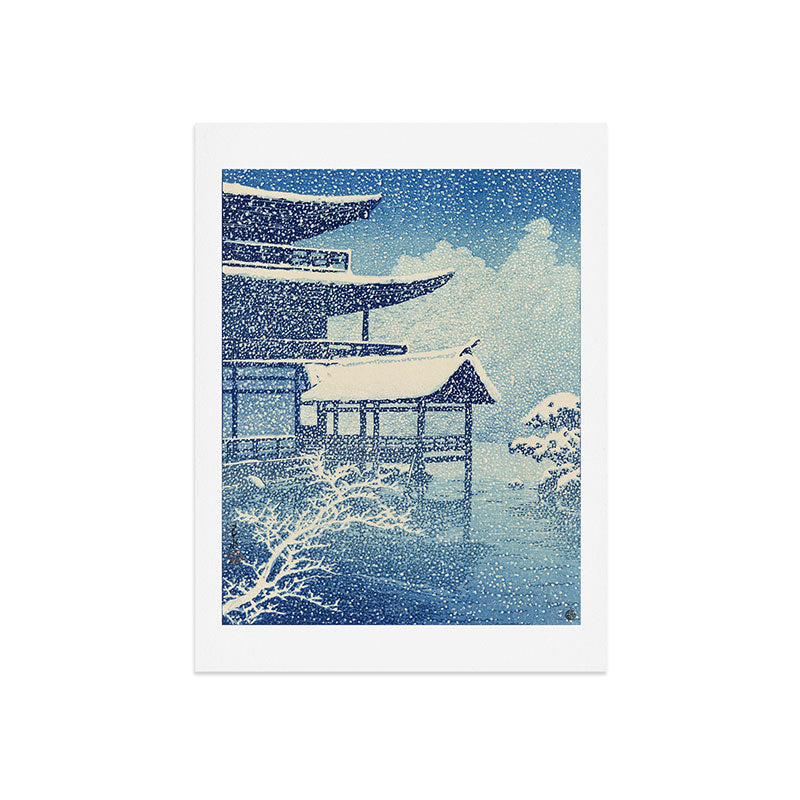 "Snow on Lake" by Hasui Kawase, 1922 Art Print