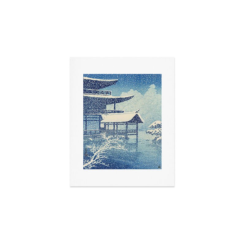 "Snow on Lake" by Hasui Kawase, 1922 Art Print