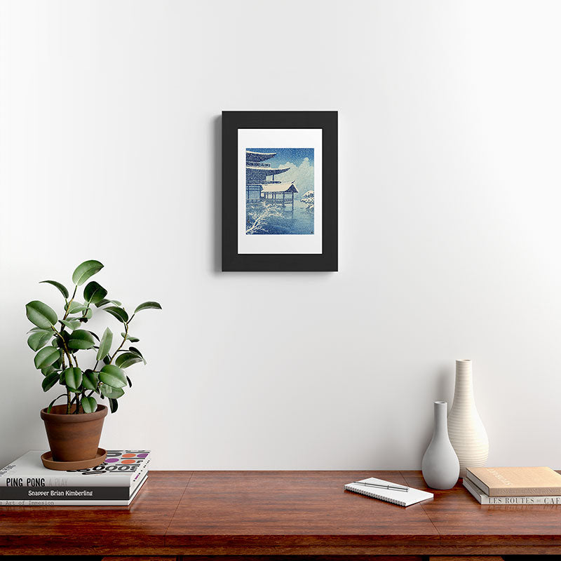 "Snow on Lake" by Hasui Kawase, 1922 Framed Art Print