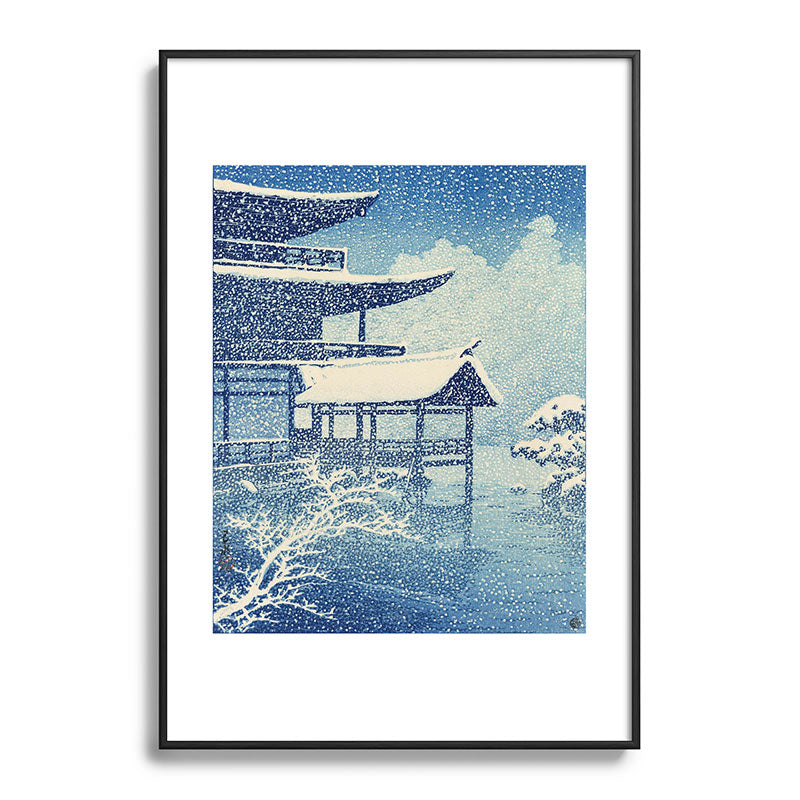"Snow on Lake" by Hasui Kawase, 1922 Framed Art Print