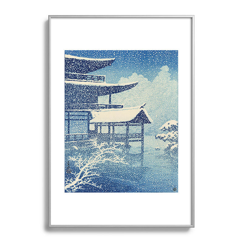 "Snow on Lake" by Hasui Kawase, 1922 Framed Art Print