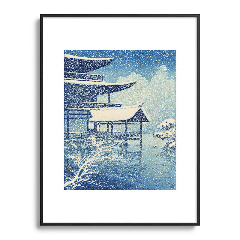 "Snow on Lake" by Hasui Kawase, 1922 Framed Art Print
