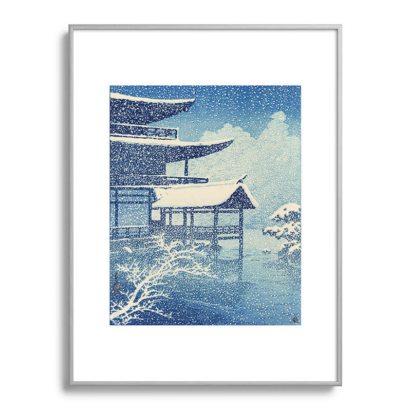 "Snow on Lake" by Hasui Kawase, 1922 Framed Art Print