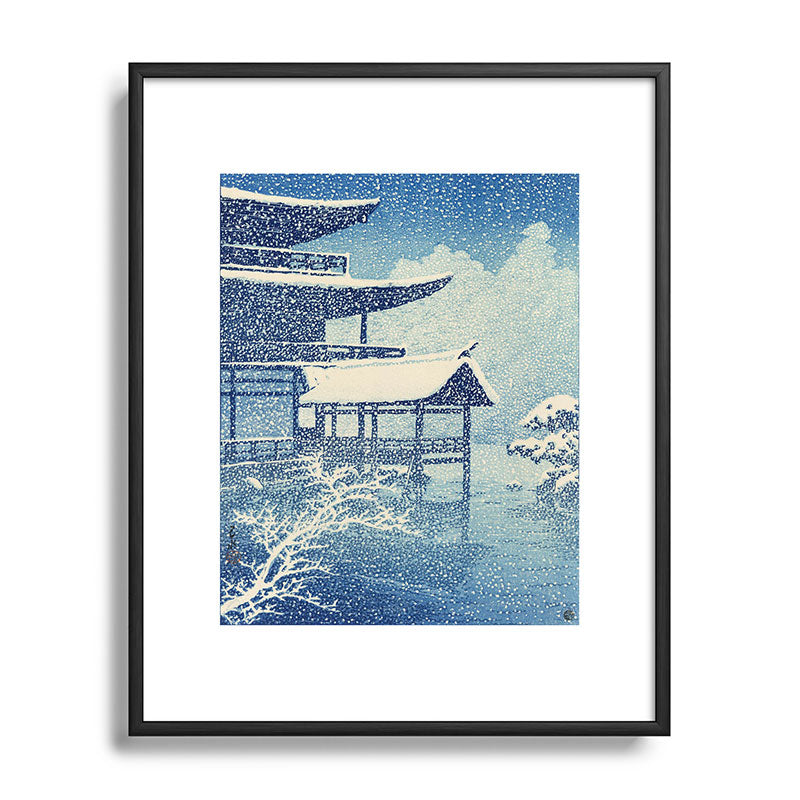 "Snow on Lake" by Hasui Kawase, 1922 Framed Art Print
