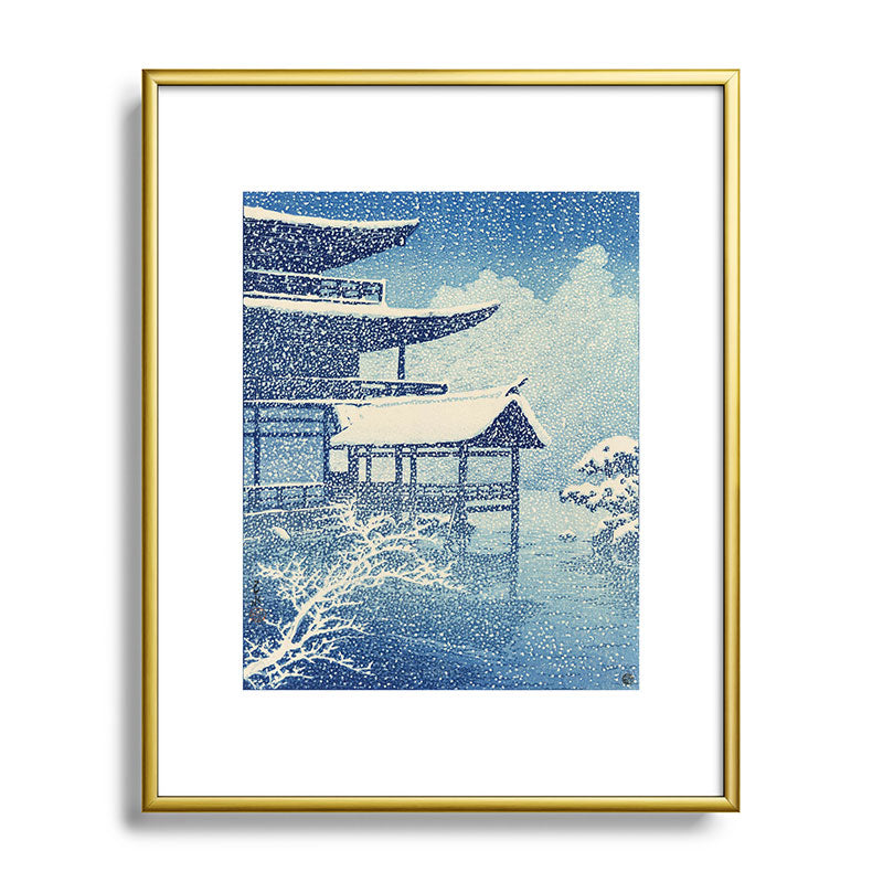 "Snow on Lake" by Hasui Kawase, 1922 Framed Art Print