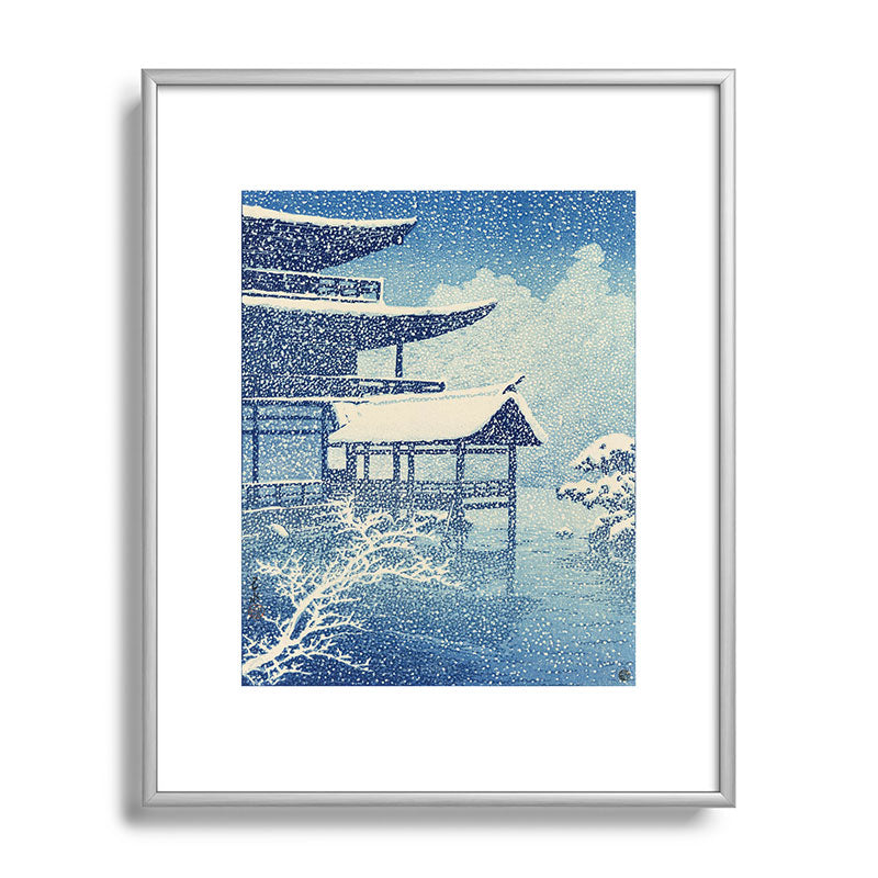 "Snow on Lake" by Hasui Kawase, 1922 Framed Art Print